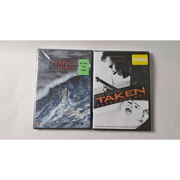 Brand New Pair of Promo DVD's-The Perfect Storm + Taken(Extended Cut) - Picture 1 of 4